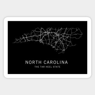 North Carolina State Road Map Sticker